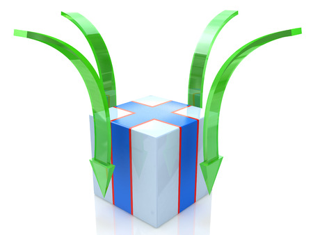 downloading concept in the design of the information related to the internet. 3d illustrationの写真素材