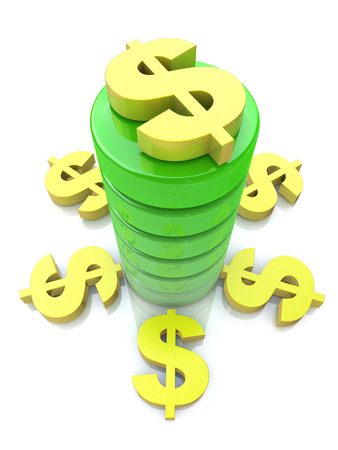 growth of a dollar sign in the design of information related to business and economyの写真素材