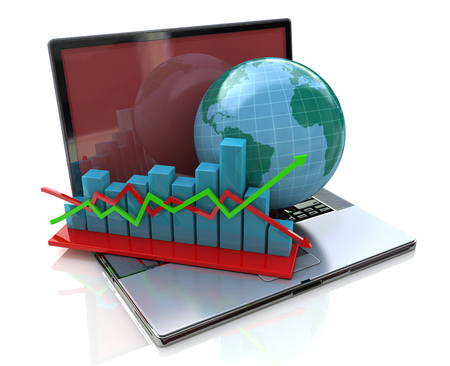 Global analysis in business in the design of information related to business and economyの写真素材