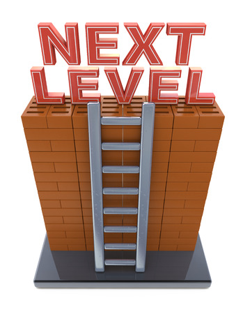 Next level. Progress concept in the design of information related to businessの写真素材
