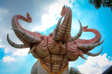 Three-headed elephantの写真素材