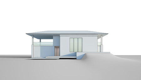 Architectural sketch design of house - 3d renderingの写真素材