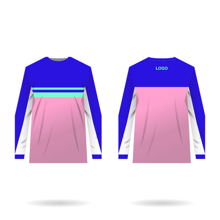Jersey design for extreme cycling. Mountain bike jersey. Vector illustration for sublimation printing.のイラスト素材