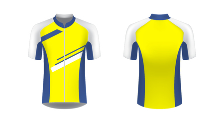 Cycling uniform templates. Gaming casual clothing concept. Uniform for racing, cycling, running, triathlon competitions, marathon. Cycling tour team uniform. Soccer sportswear.のイラスト素材