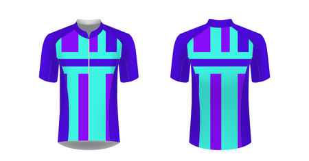 Cycling uniform templates. Gaming casual clothing concept. Uniform for racing, cycling, running, triathlon competitions, marathon. Cycling tour team uniform. Soccer sportswear.のイラスト素材