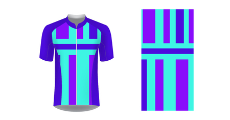 Sportswear templates for designers. Layouts for creating custom designs for promotions and sport events. Uniform for running, marathon, cycling tour.のイラスト素材
