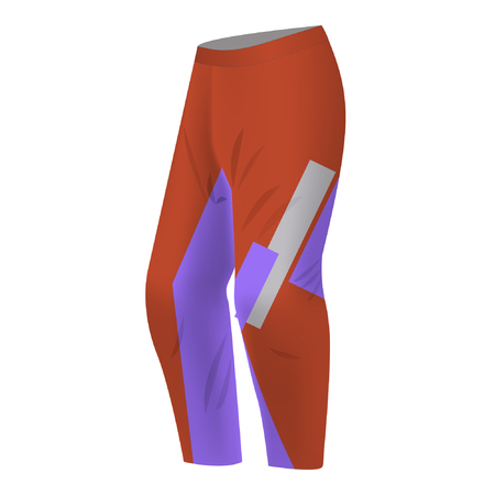 Motocross pants design. Sportswear design for competitions, promo, racing, gaming. Templates trousers for mountain biking, downhill. Sublimation print. Vector illustration.のイラスト素材