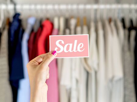 Sale in clothing shop.の写真素材