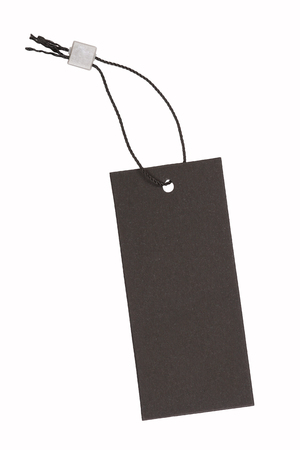 Black price label, isolatedの写真素材