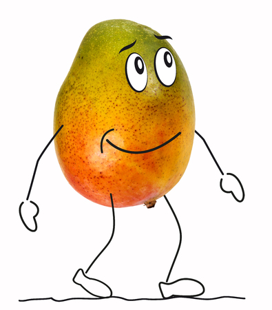Mango with cartoon charactersの写真素材