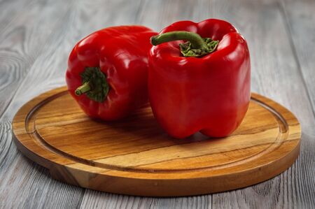 Fresh red pepperの写真素材