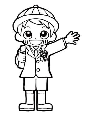 In this page, We offer the clip art of a  child smiles with a diploma..のイラスト素材