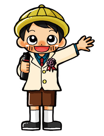 In this page, We offer the clip art of a  child smiles with a diploma..のイラスト素材