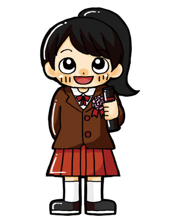 In this page, We offer the clip art of a  child smiles with a diploma..のイラスト素材