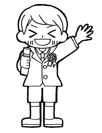 In this page, We offer the clip art of a  child smiles with a diploma..のイラスト素材