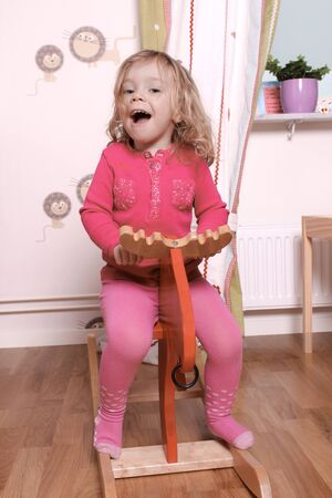 Young girl playingの写真素材