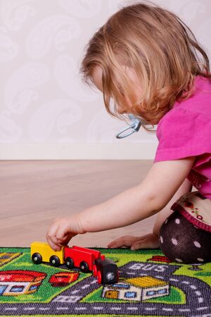 Young girl playingの写真素材