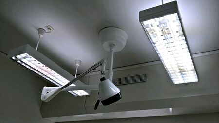 Ceiling lights in a examination roomの素材