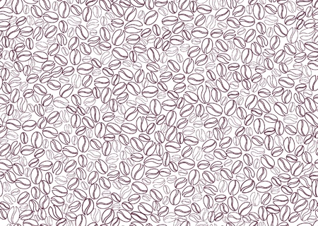 seamless pattern background with coffee beansのイラスト素材
