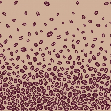 seamless pattern background with falling coffee beans のイラスト素材