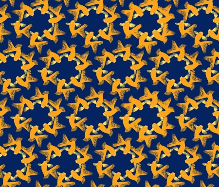seamless background from gold fish のイラスト素材