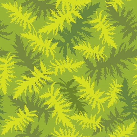 seamless floral pattern with leaves on green backgroundのイラスト素材