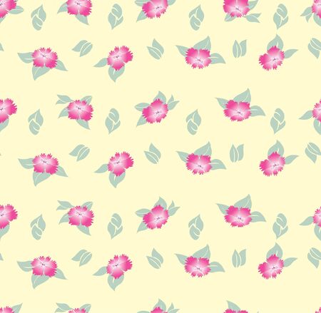 seamless pattern background with pink flower, carnationsのイラスト素材
