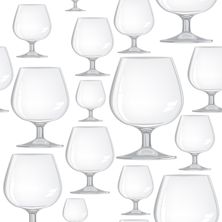 Alcohol and drink glasses seamless background のイラスト素材