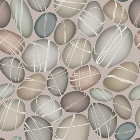 pebbly stones of various shapes and colors seamless background のイラスト素材