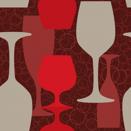 wine glass seamless pattern  party backgroundのイラスト素材