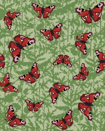 butterfly seamless background のイラスト素材