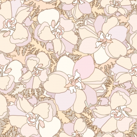 Abstract decorative floral retro seamless pattern with flowerのイラスト素材