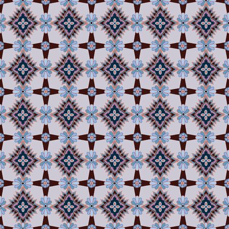 Abstract Floral Seamless  Background Texture  Seamless pattern with lightning ornament on lilac...