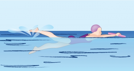 swimming lesson のイラスト素材