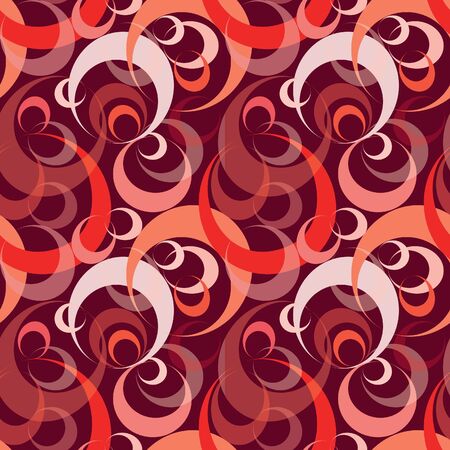 Abstract geometric bubble background in 1960s fabric style  のイラスト素材