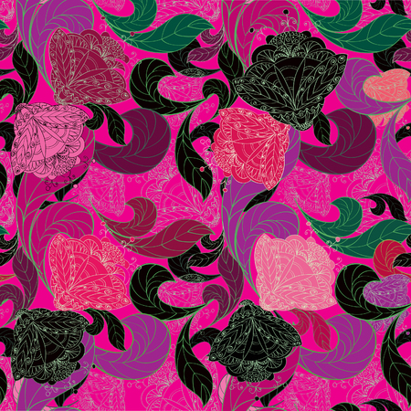 Abstract floral seamless pattern  Gentle lightning ornament  Flower backgroundのイラスト素材