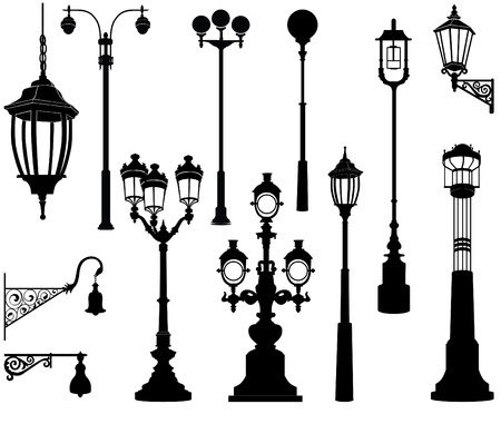 Street lamp set.のイラスト素材
