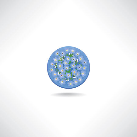 Flower icon. Flower posy web buttonのイラスト素材