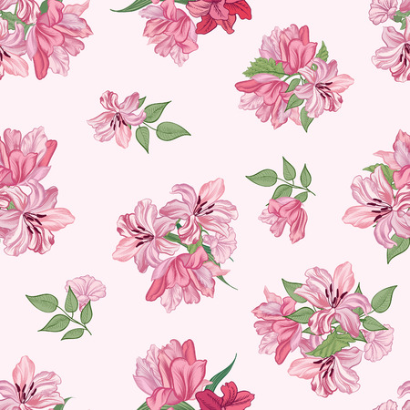 Floral seamless background Flower pattern.のイラスト素材