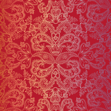 Abstract floral pattern in vintage oriental style.のイラスト素材