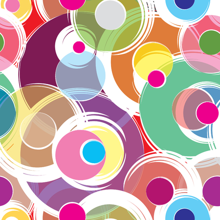 Bubble seamless pattern. Ornamental geometric background. Circle ornamentのイラスト素材