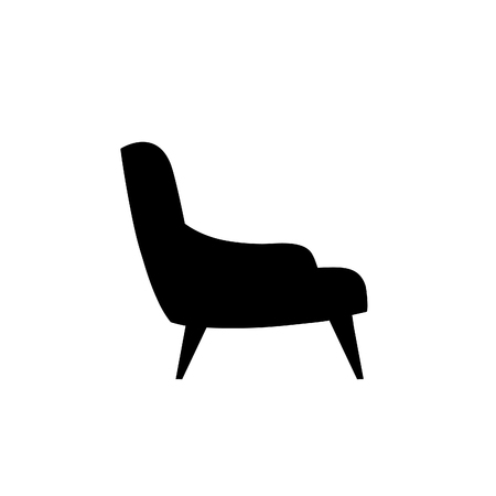 Armchairs icon. Furniture silhouette.のイラスト素材