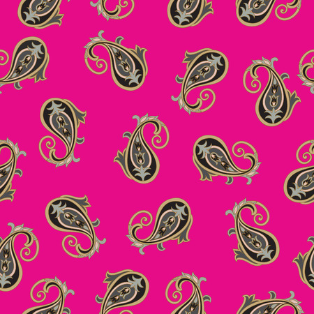 Abstract geometric pattern. Arabic ornament. Floral Oriental Background. Ornamental Indian Fabric  Motiveのイラスト素材