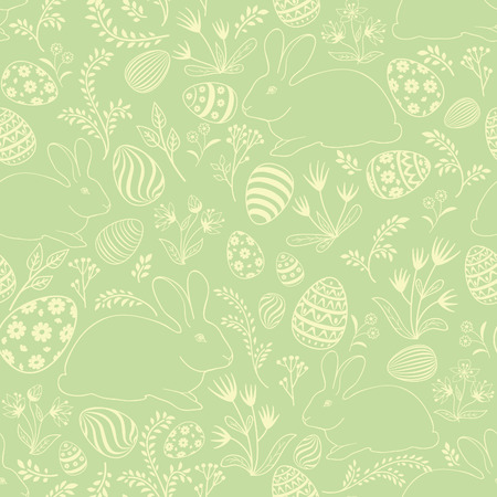 Easter floral texture. Egg seamless pattern. Spring holiday background for printing on fabric, paper for scrapbooking, gift wrap and wallpapers.のイラスト素材