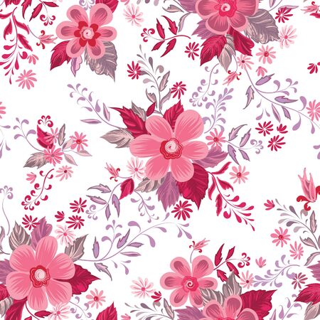 Floral seamless pattern. Flower background.のイラスト素材