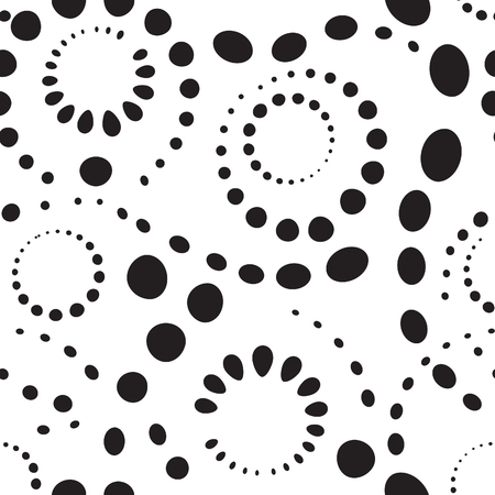Seamless pattern with circles. Abstract minimal tile background.  Ornamental simple bubble textile. Circular wallpaperのイラスト素材