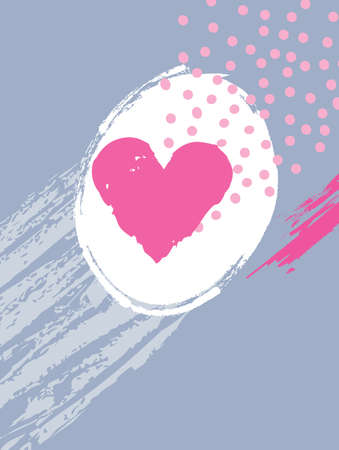 Love heart hand drawn sign. Valentines day icon Holiday background. Greeting card design.  Valentine's day holiday abstract decor element. Good for greeting card designのイラスト素材
