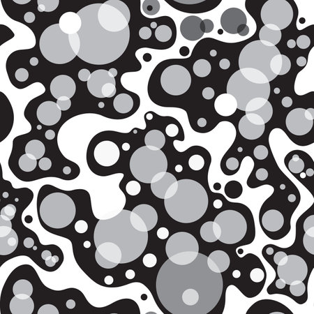 Abstract geometric seamless pattern. Bubble ornamental background. Circles.のイラスト素材