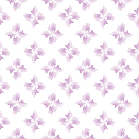 Abstract seamless pattern. Arabic line ornament with geometric shapes. Stylish floral ornamental vector  background with swirl watercolor linesのイラスト素材