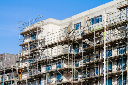 modern construction site at  germany with blue skyの写真素材